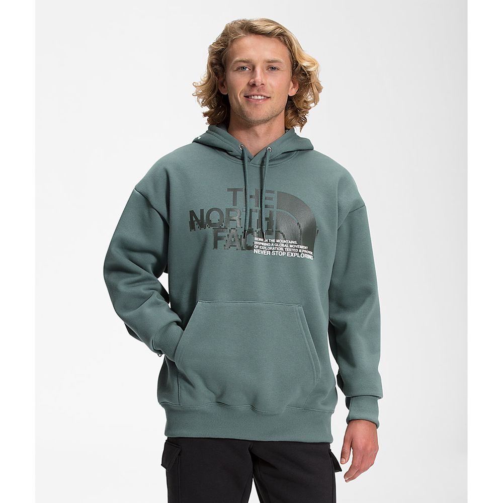 The North Face Hoodie Mens Australia - The North Face Coordinates Pullover Green (ILH-758290)